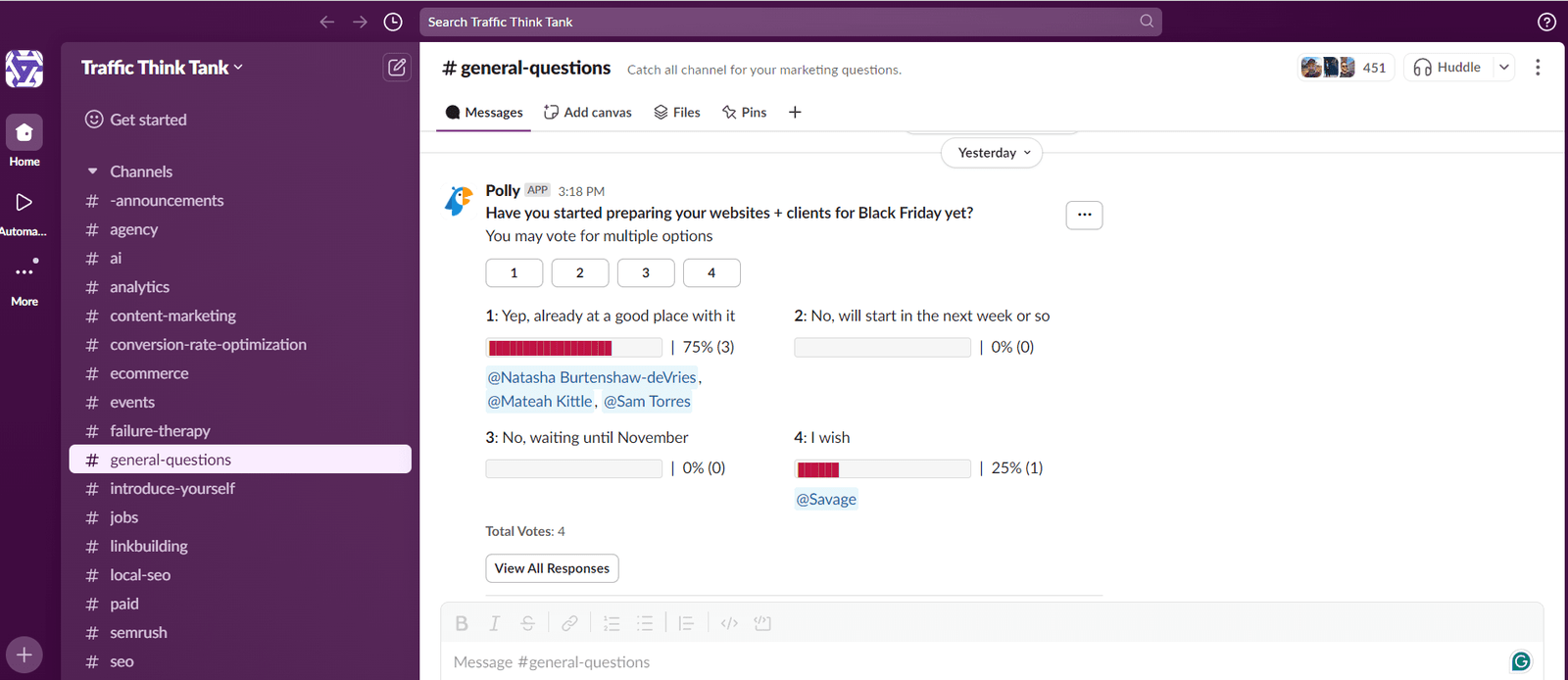 Traffic Think Tank slack community