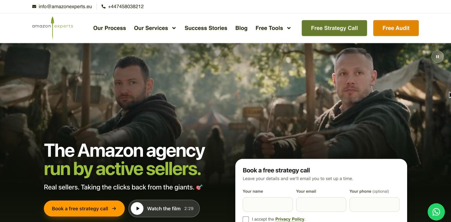 Amazon Experts homepage: The Amazon agency run by active sellers
