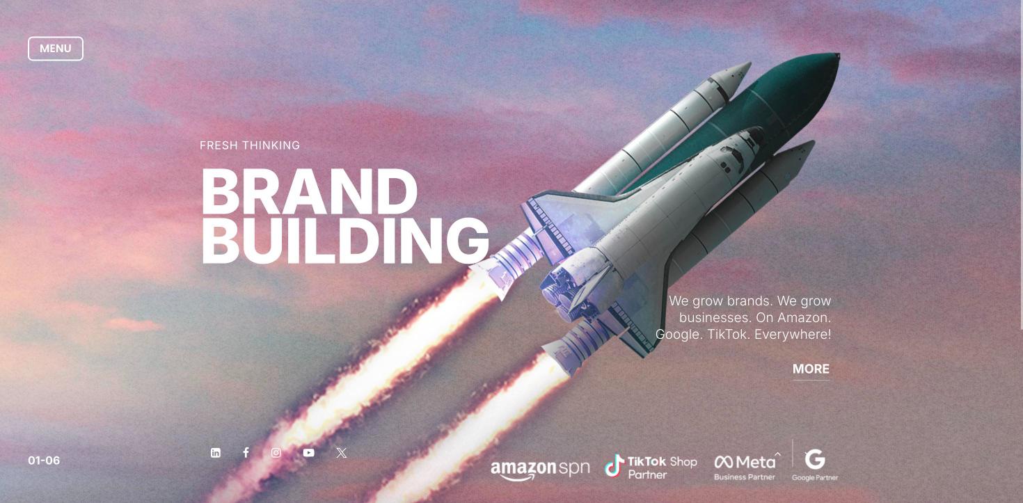 Market Rocket homepage: We grow brands on Amazon, Google, TikTok, everywhere