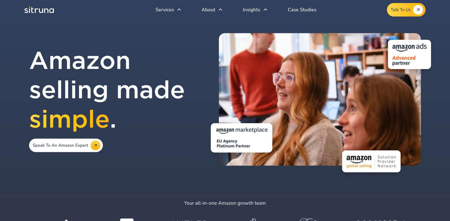 Sitruna homepage: Amazon selling made simple